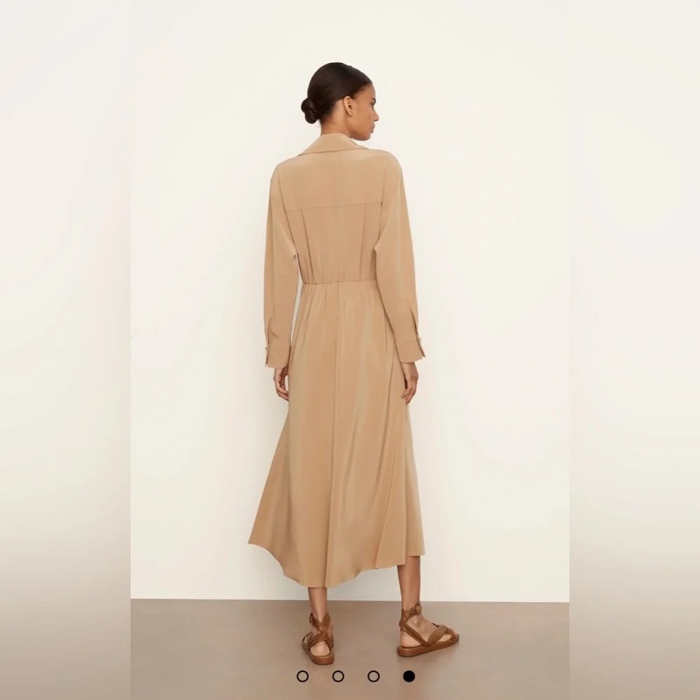 Vince Shaped Collar Long Sleeve Wrap Dress - Picture 4 of 11